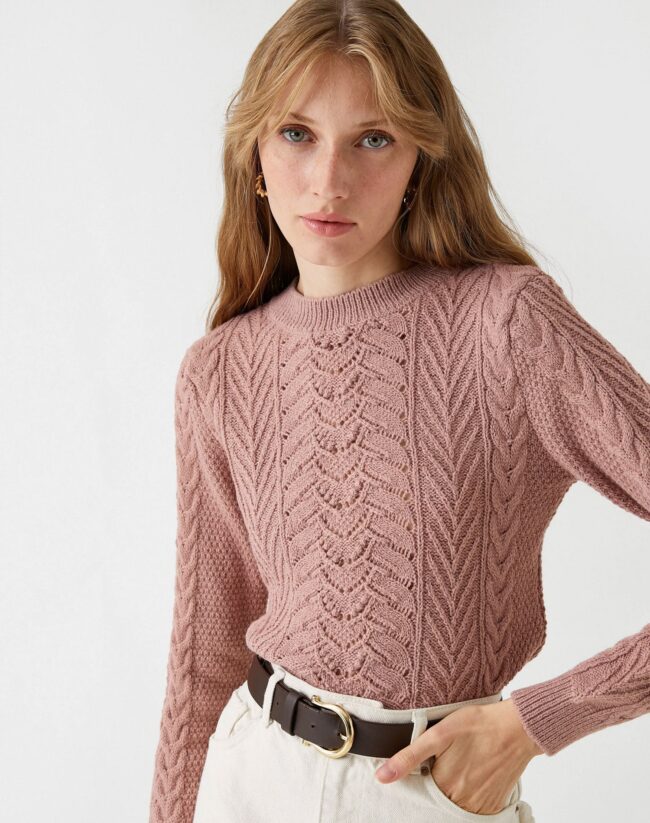 Knitted Detailed Sweater - Image 2