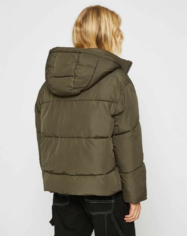 Inflatable Jacket Hooded Pocket Detailed - Image 4